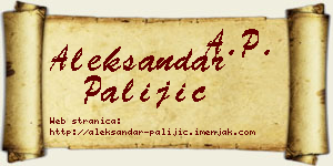 Aleksandar Palijić vizit kartica